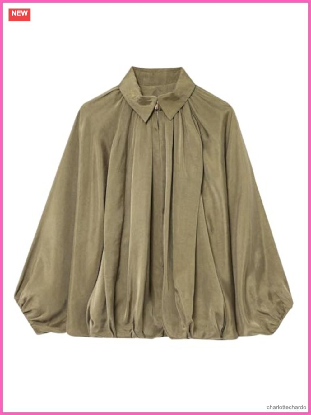Women's Puffed Bomber Jacket Oversized Streetwear Casual Zip Up